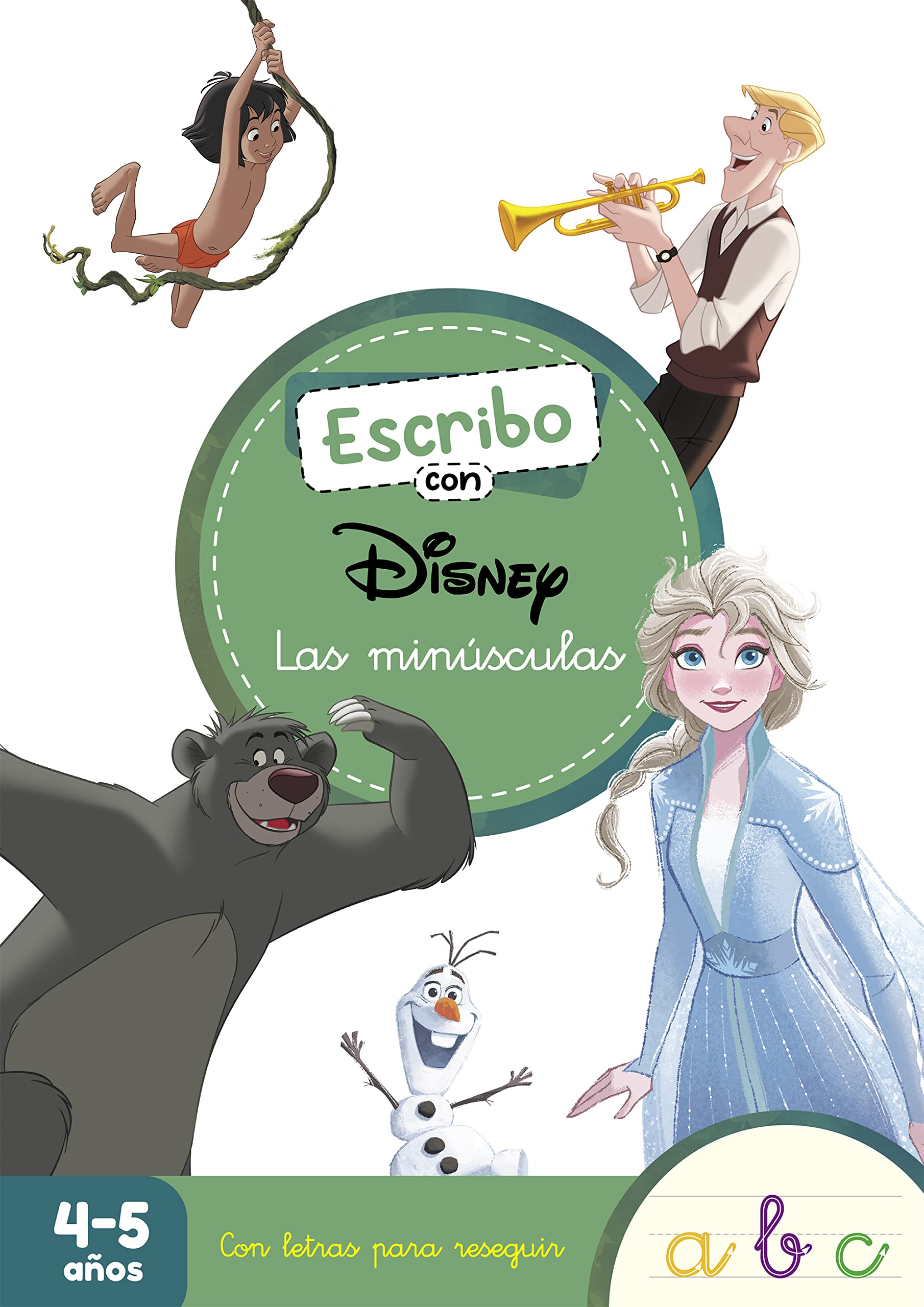 Escribo con Disney. Las minúsculas (4-5 años) (Disney. Primeros aprendizajes): Con letras para reseguir (Aprendo con Disney) Non-fiction