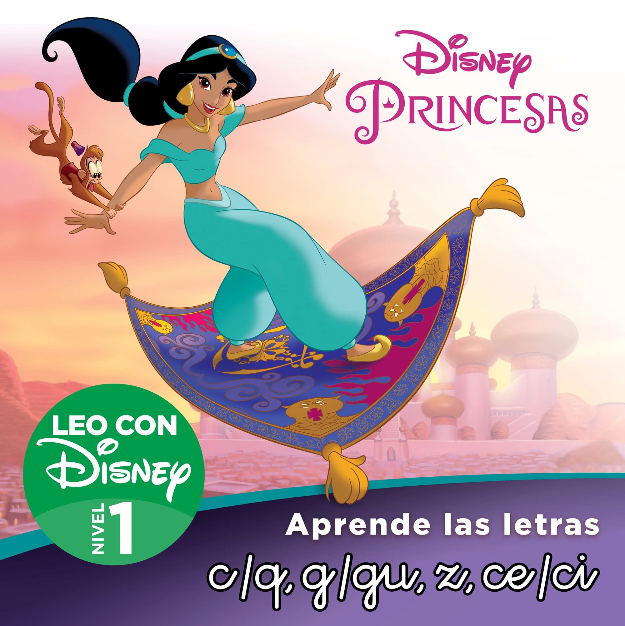 Princesas Disney. Leo con Disney (Nivel 1). Aprende las letras: c/q, g/gu, z, ce/ci (Disney. Lectoescritura) (Aprendo con Disney) Fairy Tales & Legends