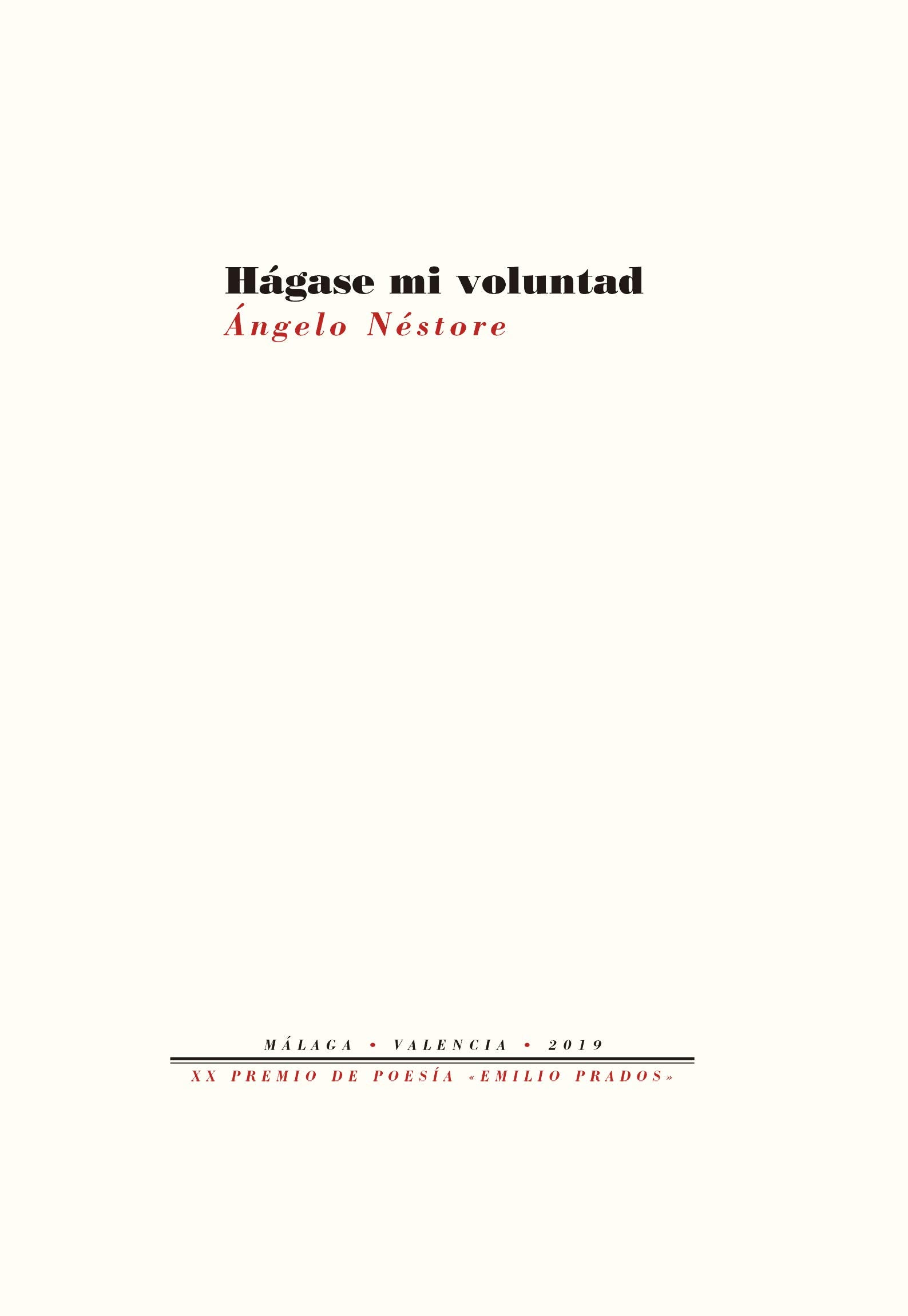 Hágase mi voluntad (Fuera de colección, Band 1621) Poetry