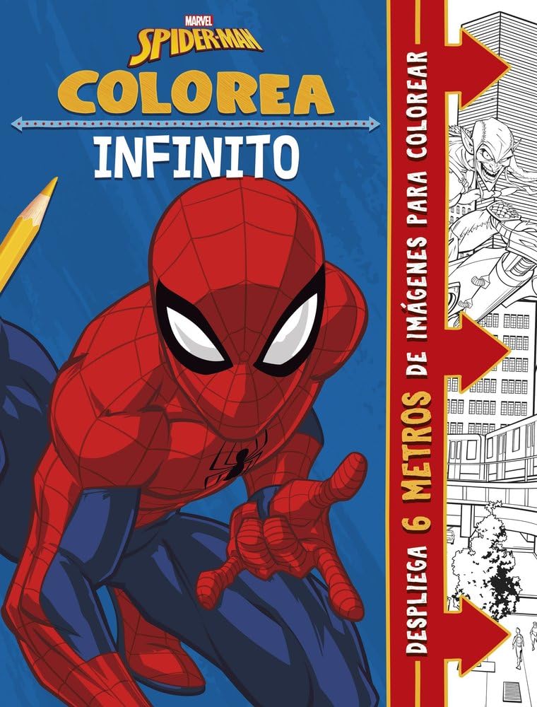 Spider-Man. Colorea infinito: 6 metros de imágenes para colorear Manga