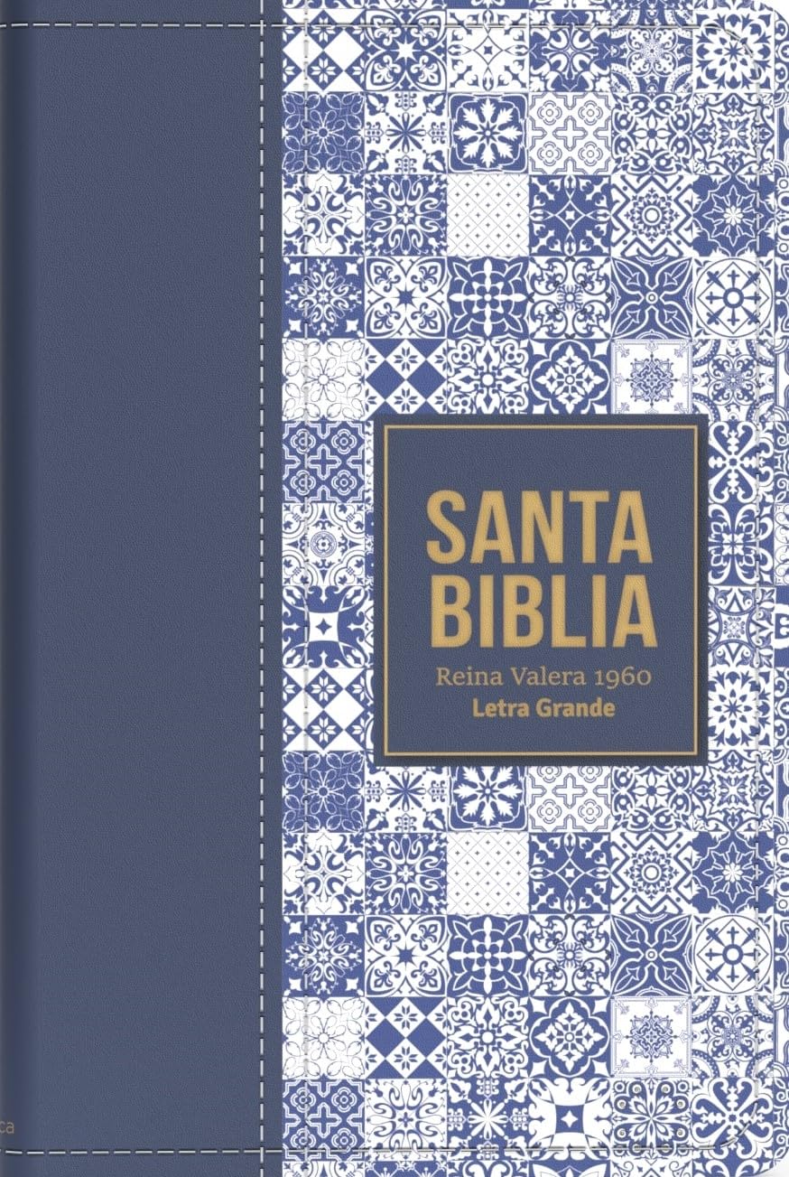 Biblia Rvr 1960 Letra Grande Tamaño Manual Símil Piel Azul Oscuro(bible Rvr 1960 Large Print Handsize Leatherlike Tiles Dark Blue (Spanish Edition) Religion & Esotericism