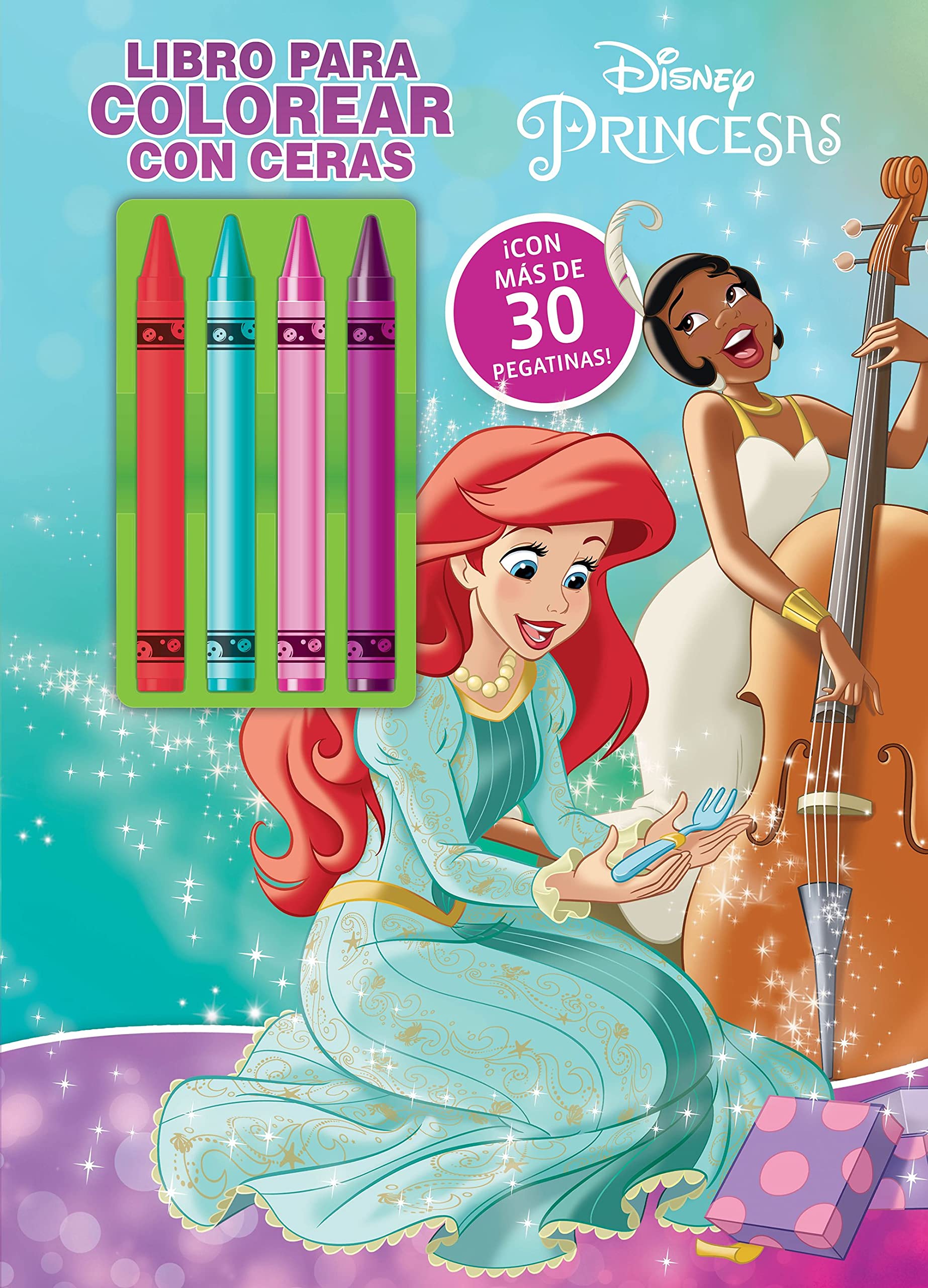 Princesas. Libro para colorear con ceras 2: Con pegatinas (Disney. Princesas) Tiptoi & Games