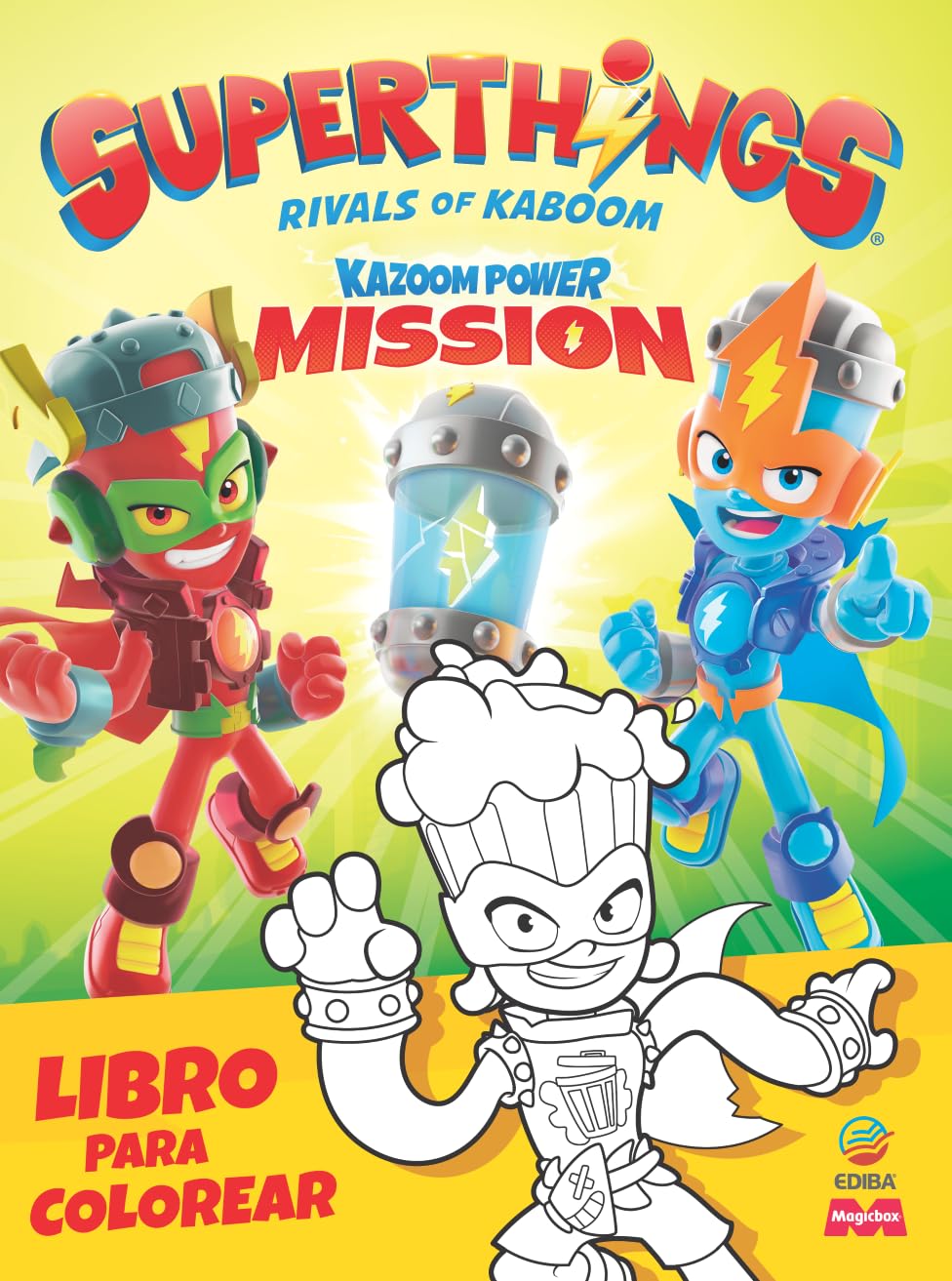 Libro para colorear Superthings Kazoom Power - Mission Books