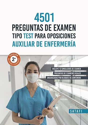 4501 PREGUNTAS EXAMEN TIPO TEST PARA OPOSICIONES: AUXILIAR DE ENFERMERIA book