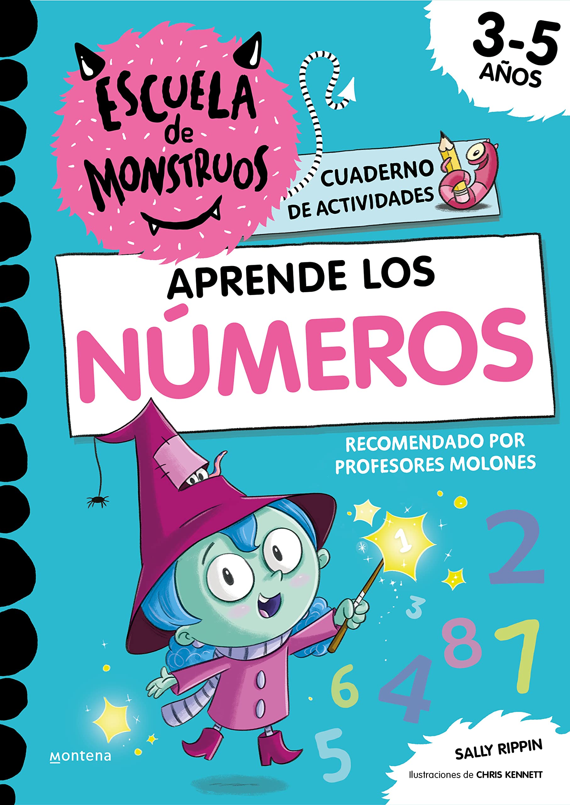 Escuela de Monstruos. Cuaderno de actividades - Aprende los NÚMEROS: Cuaderno de matemáticas para niños de 3 a 5 años (Montena) Non-fiction