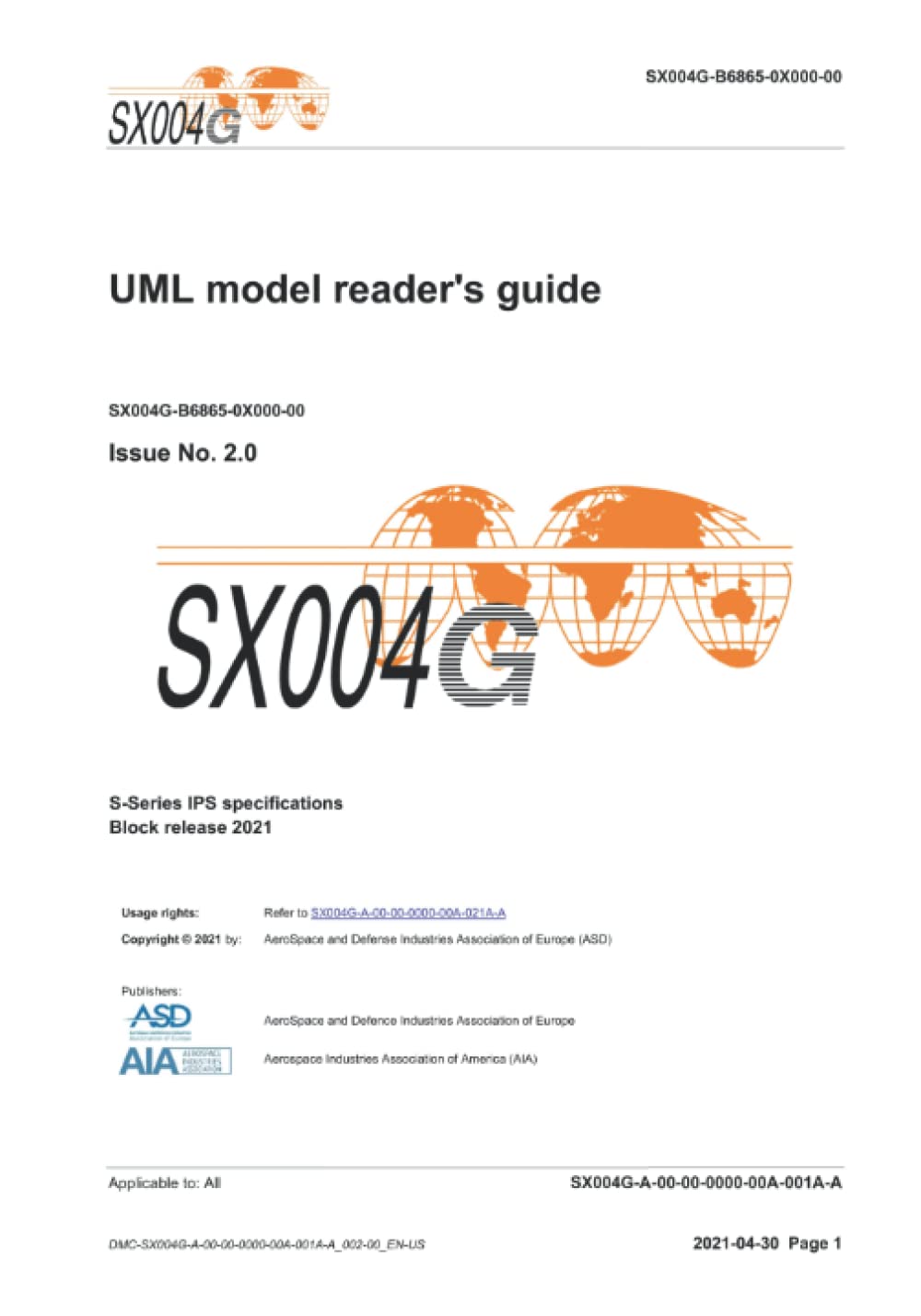 SX004G - UML model reader’s guide: Issue 2.0 - S-Series block release 2021 Business, Finance & Career