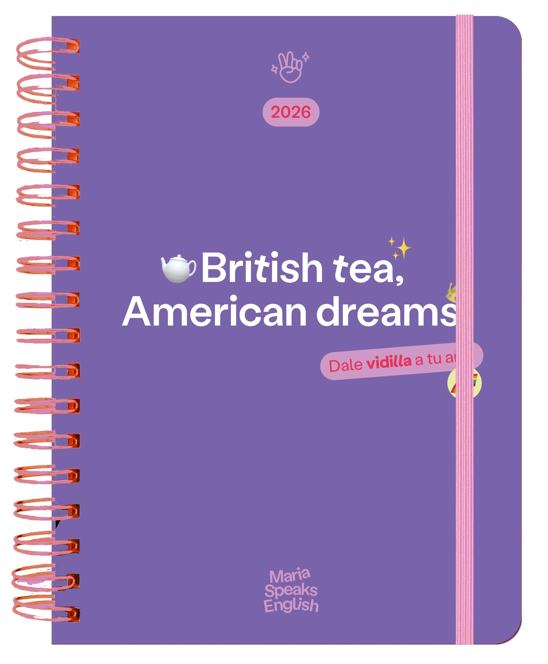 Agenda anual semanal 2026 María Speaks English (TANTANFAN) Leisure, Home & Garden