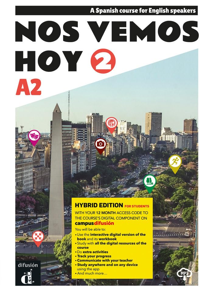 Nos vemos Hoy 2- Edición Híbrida - Spanish course for English speakers Foreign Languages ​​& Dictionaries