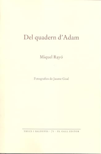 Del quadern d'Adam (Trucs i Baldufes, Band 71) Books