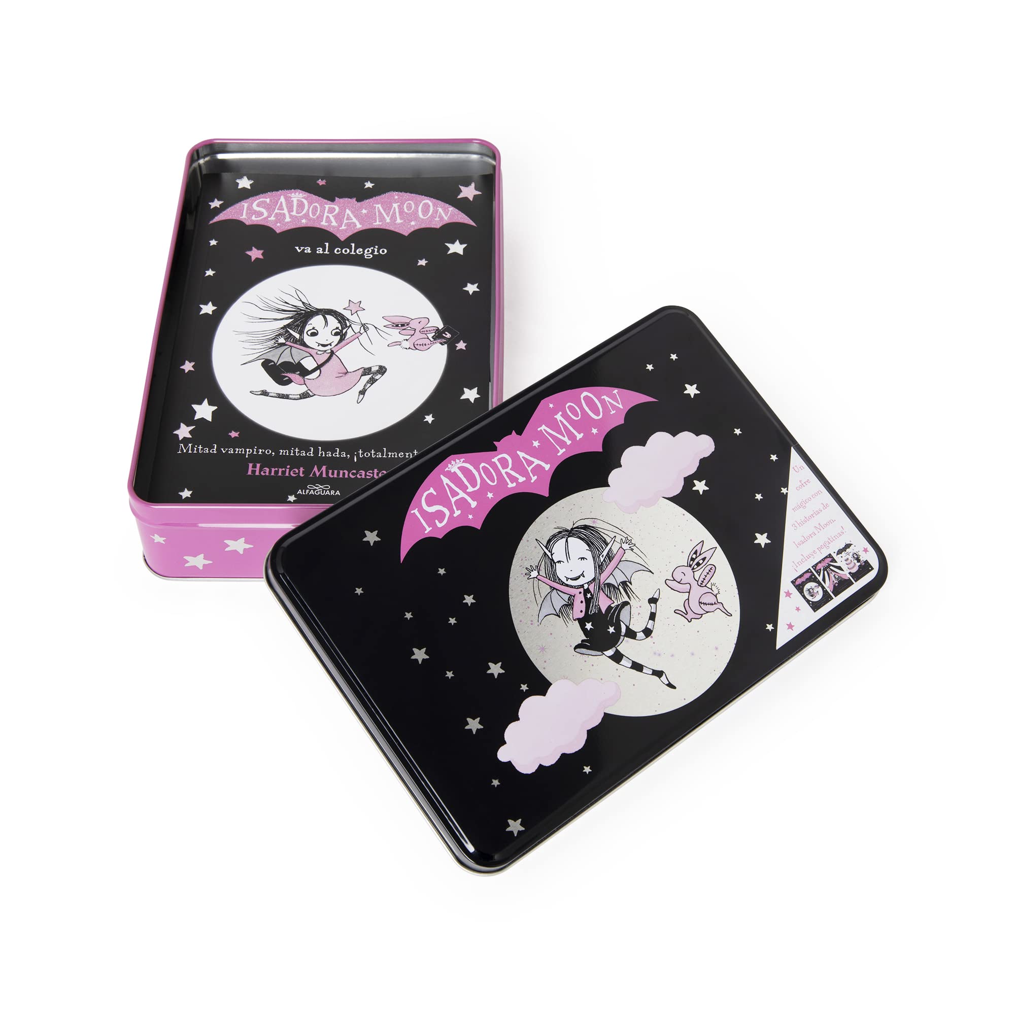 Isadora Moon - Un cofre mágico con 3 historias de Isadora Moon (¡Incluye pegatinas!): Isadora Moon va al colegio | Isadora Moon va de excursión | Isadora Moon celebra su cumpleaños (Harriet Muncaster) Non-fiction