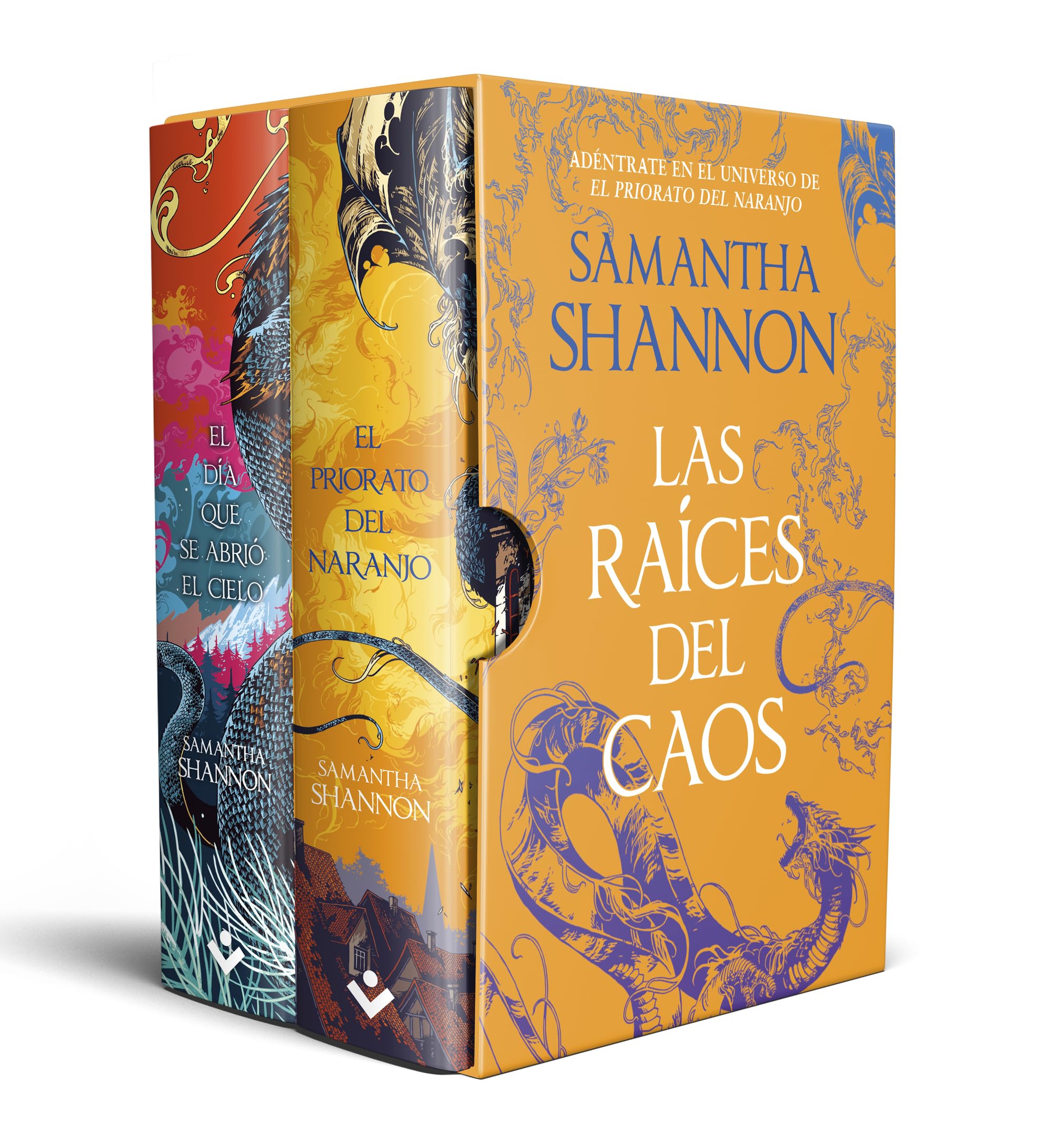 Las raíces del caos (estuche con: El día que se abrió el cielo | El priorato del naranjo) book