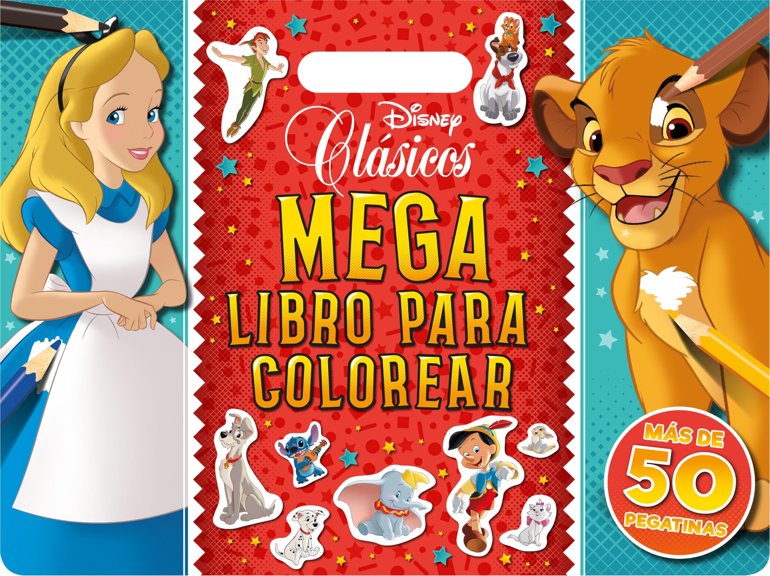 Clásicos Disney. Megalibro para colorear: Con pegatinas (Disney. Otras propiedades) Tiptoi & Games