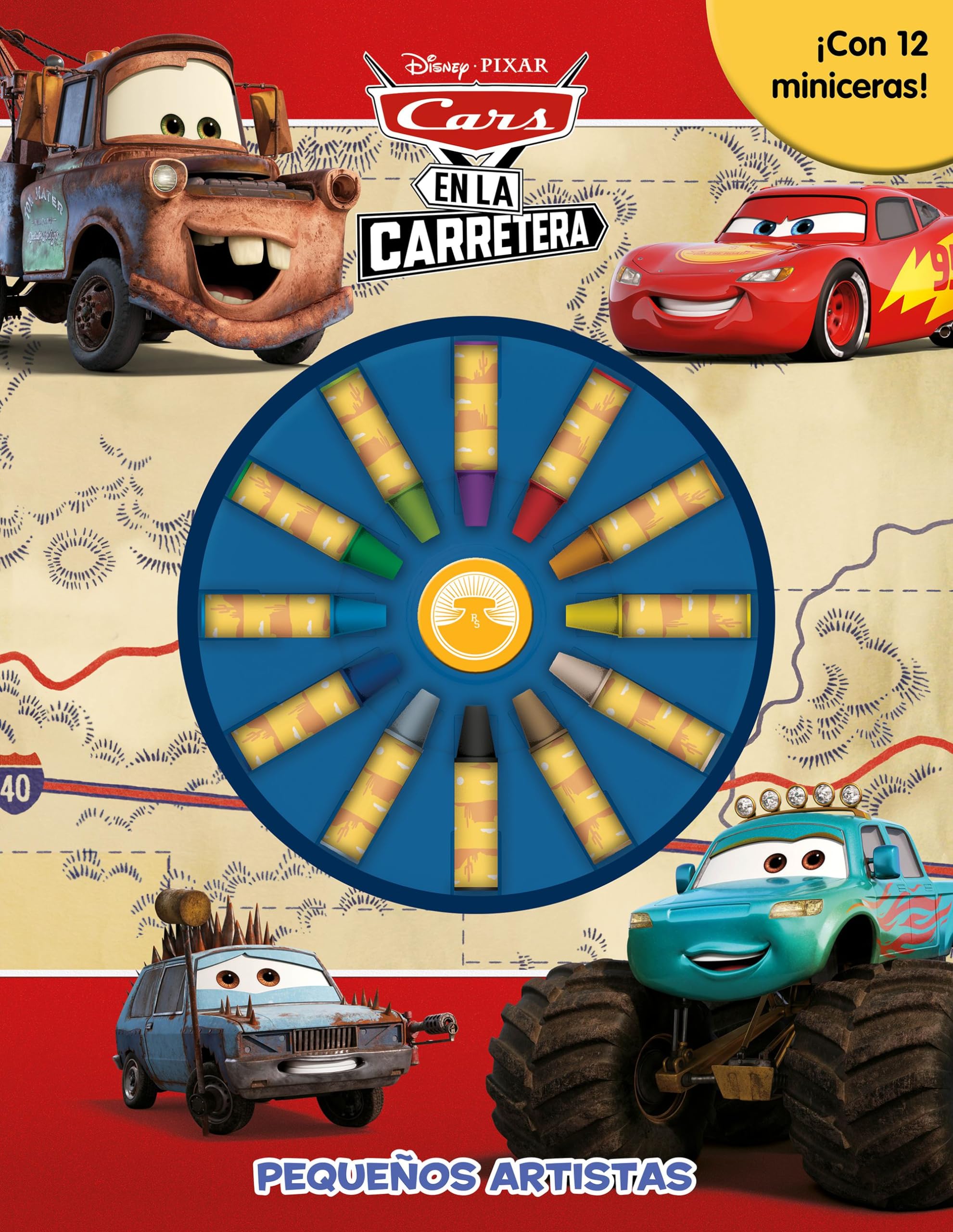 Cars en la carretera. Pequeños artistas: ¡Con 12 miniceras! (Disney. Cars) Tiptoi & Games