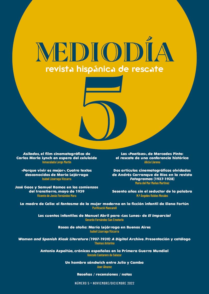 Mediodía. Revista hispánica de rescate. 5: Número 5 (Revista Mediodía, Band 5) Contemporary literature Books
