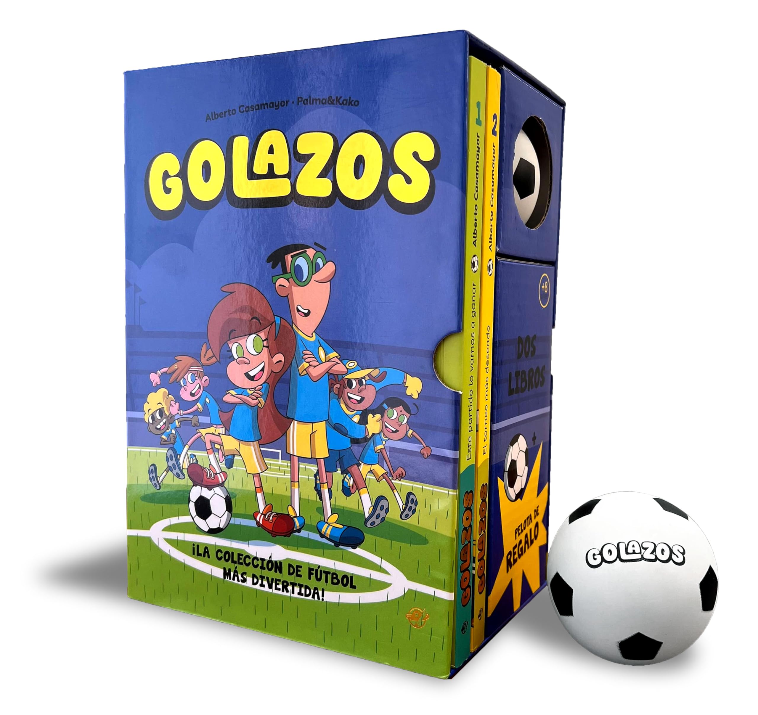 Estuche Golazos: 2 libros + pelota: Fantástico estuche para regalar con los dos primeros libros de «Golazos» y una pelota book