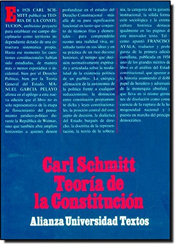 Teoria de la constitucion / Theory of Constitution book