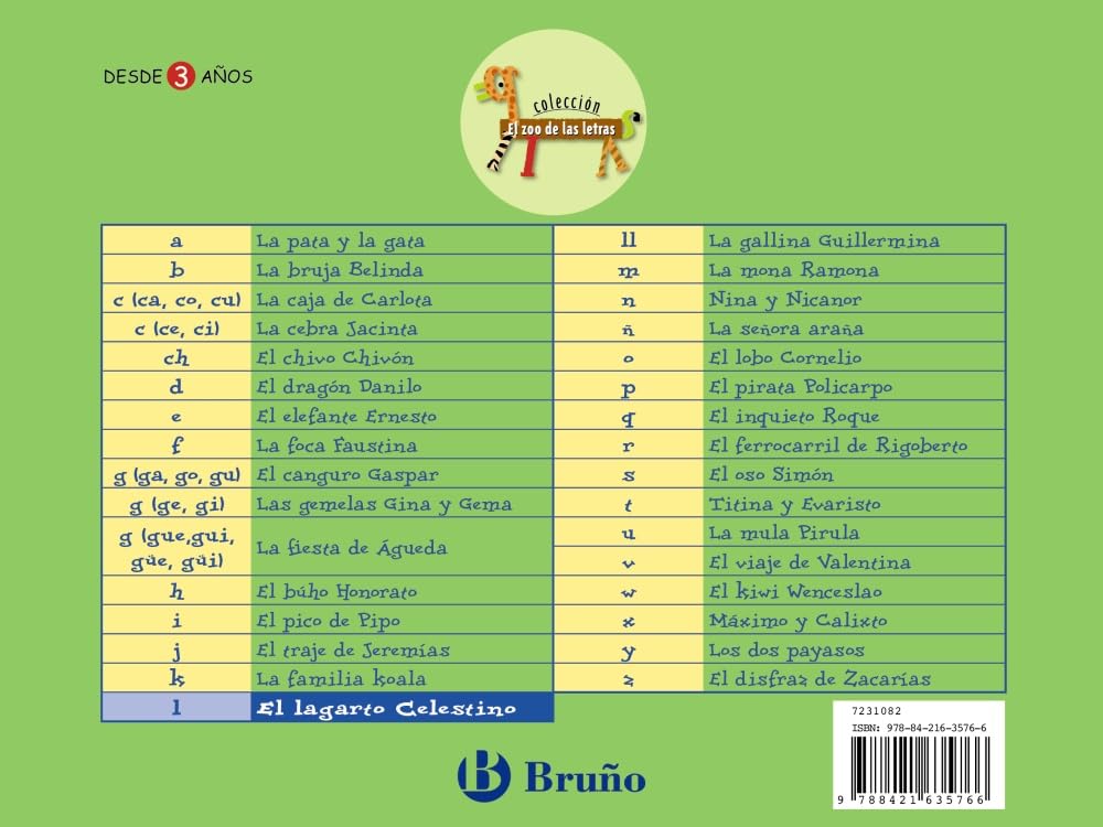 El lagarto Celestino: Juega con la l (Castellano - A PARTIR DE 3 AÑOS - LIBROS DIDÁCTICOS - El zoo de las letras) Non-fiction