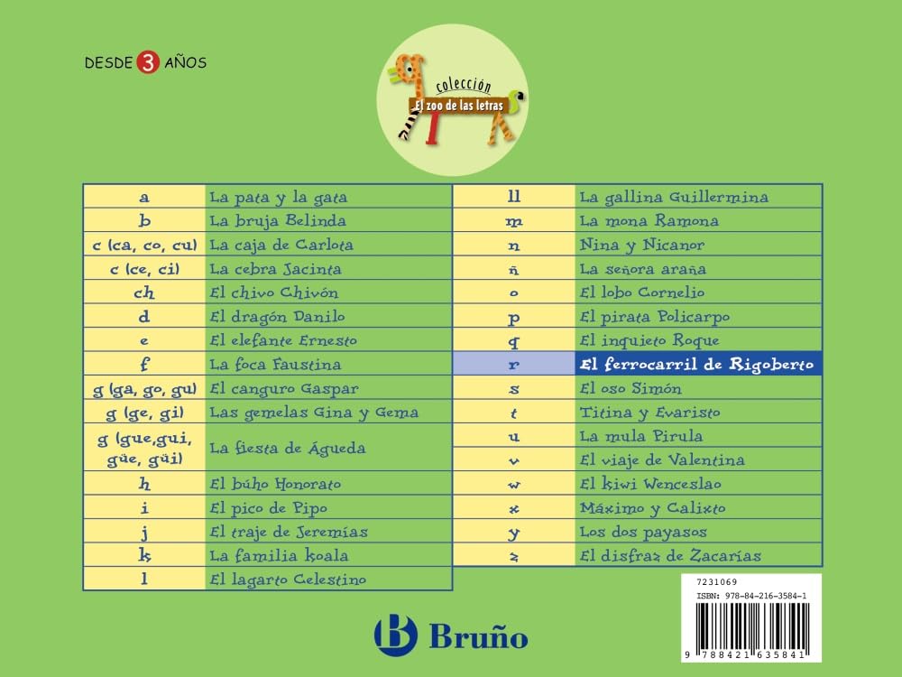 El ferrocarril de Rigoberto: Juega con la r (Castellano - A PARTIR DE 3 AÑOS - LIBROS DIDÁCTICOS - El zoo de las letras) Non-fiction