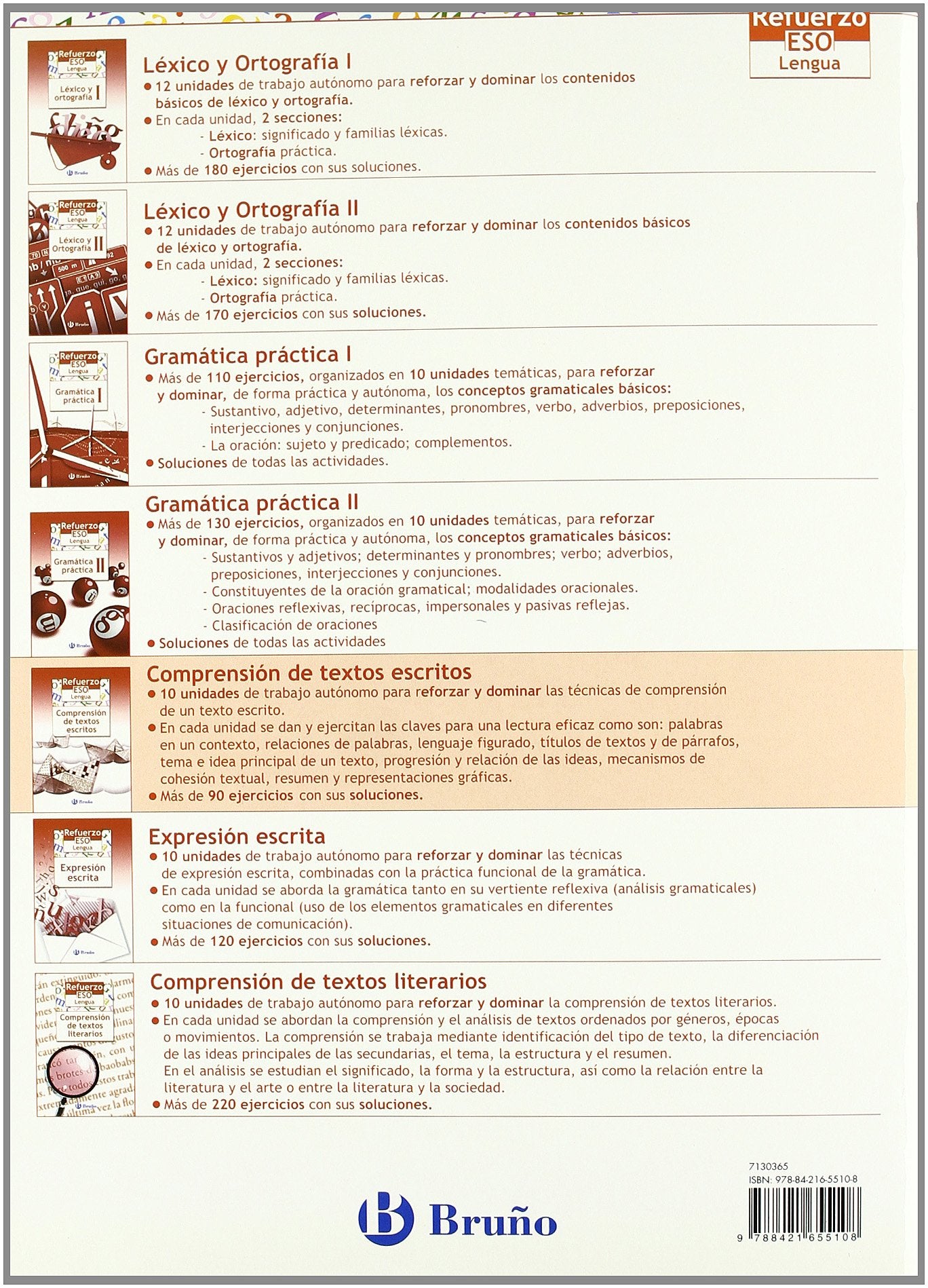 Refuerzo Lengua ESO Comprension de textos escritos/ Strengthening Language book