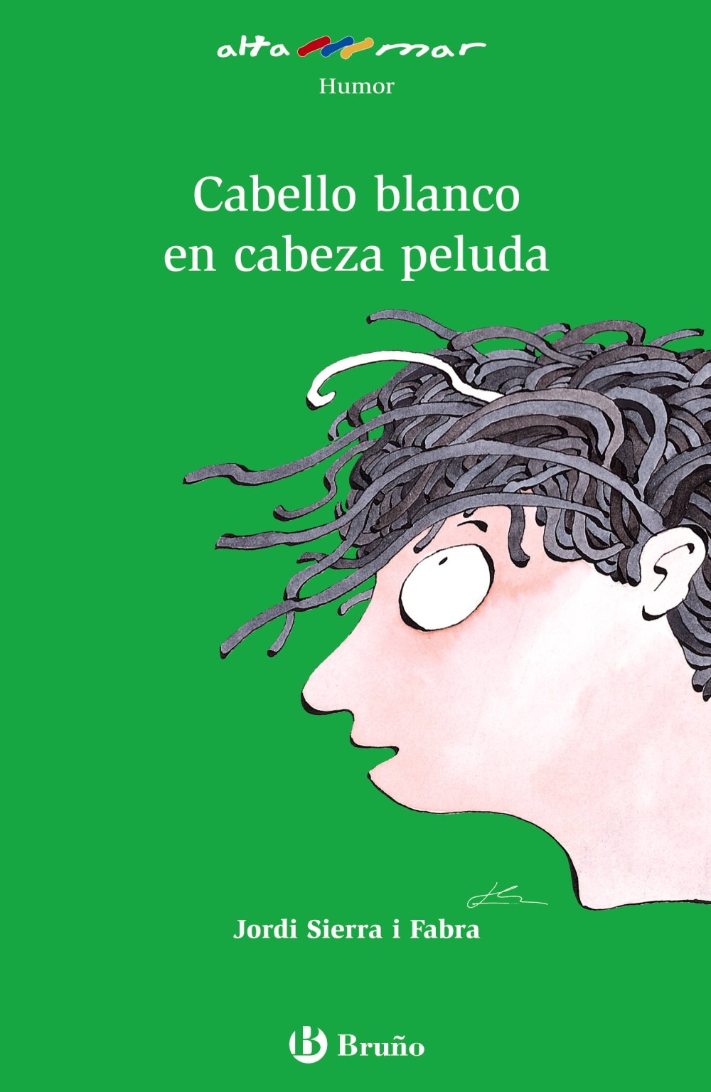 Cabello blanco en cabeza peluda book