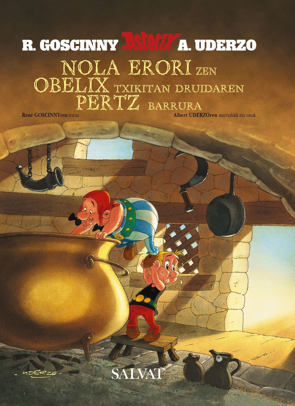 Nola erori zen Obelix txikitan druidaren pertz barrura (Asterix) Manga