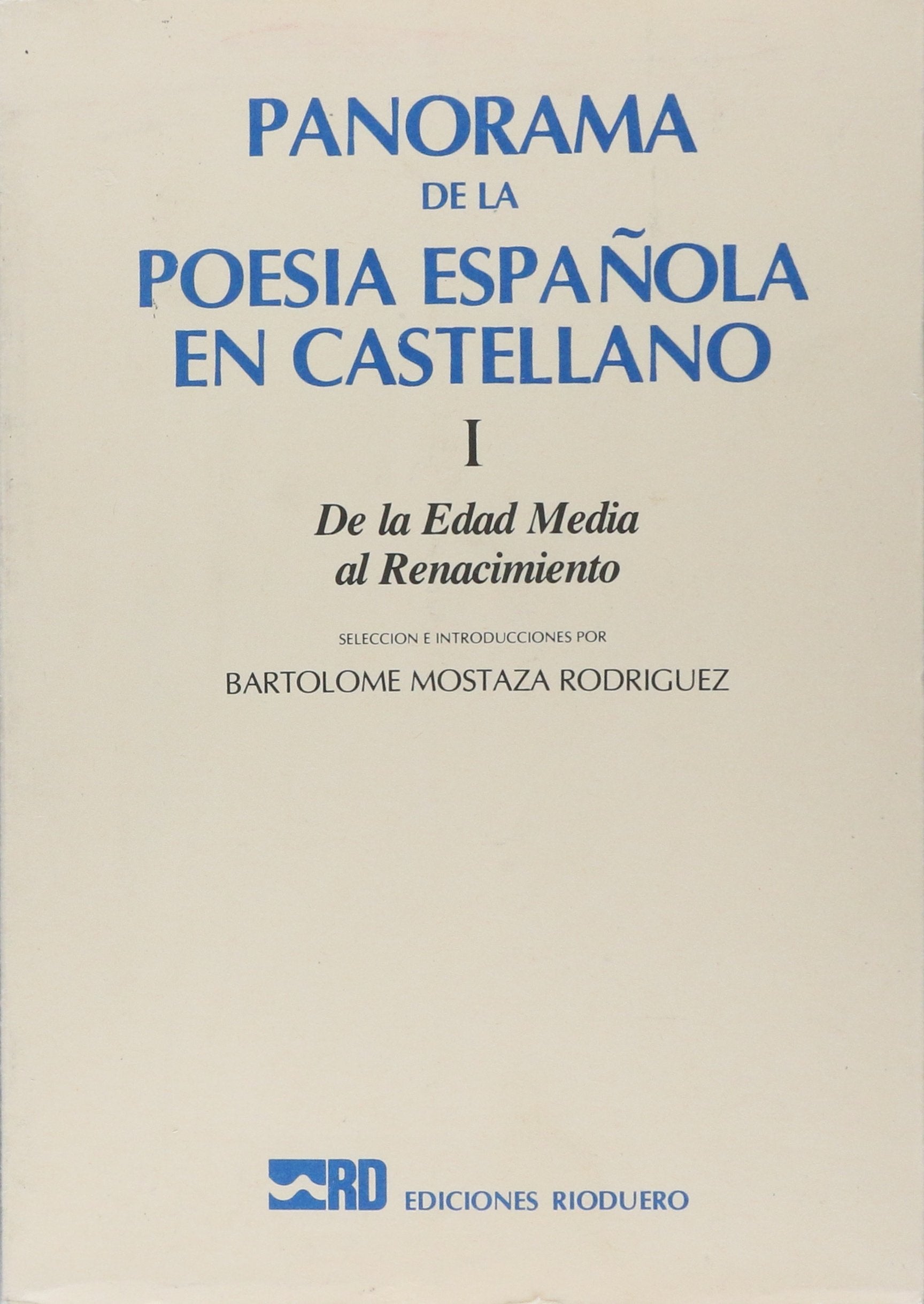 Panorama de la poesía española en castellano (Spanish Edition) Books