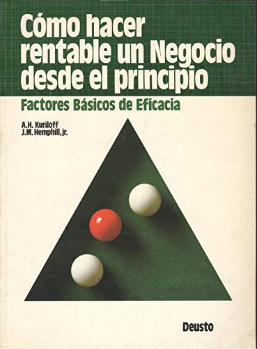 Como hacer rentable un negocio desde el principio. factores basicos de book
