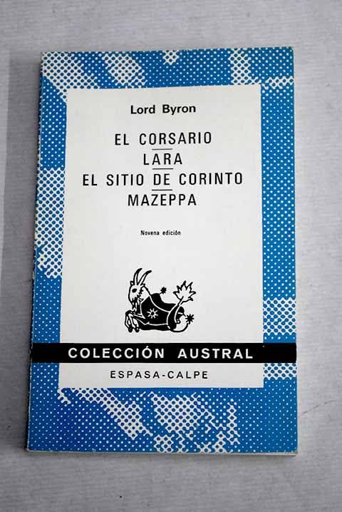 El corsario. Lara. el sitio de corintio. mazeppa book