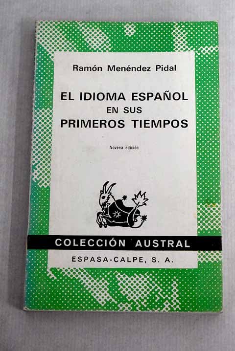 El idioma español en sus primeros tiempos Books