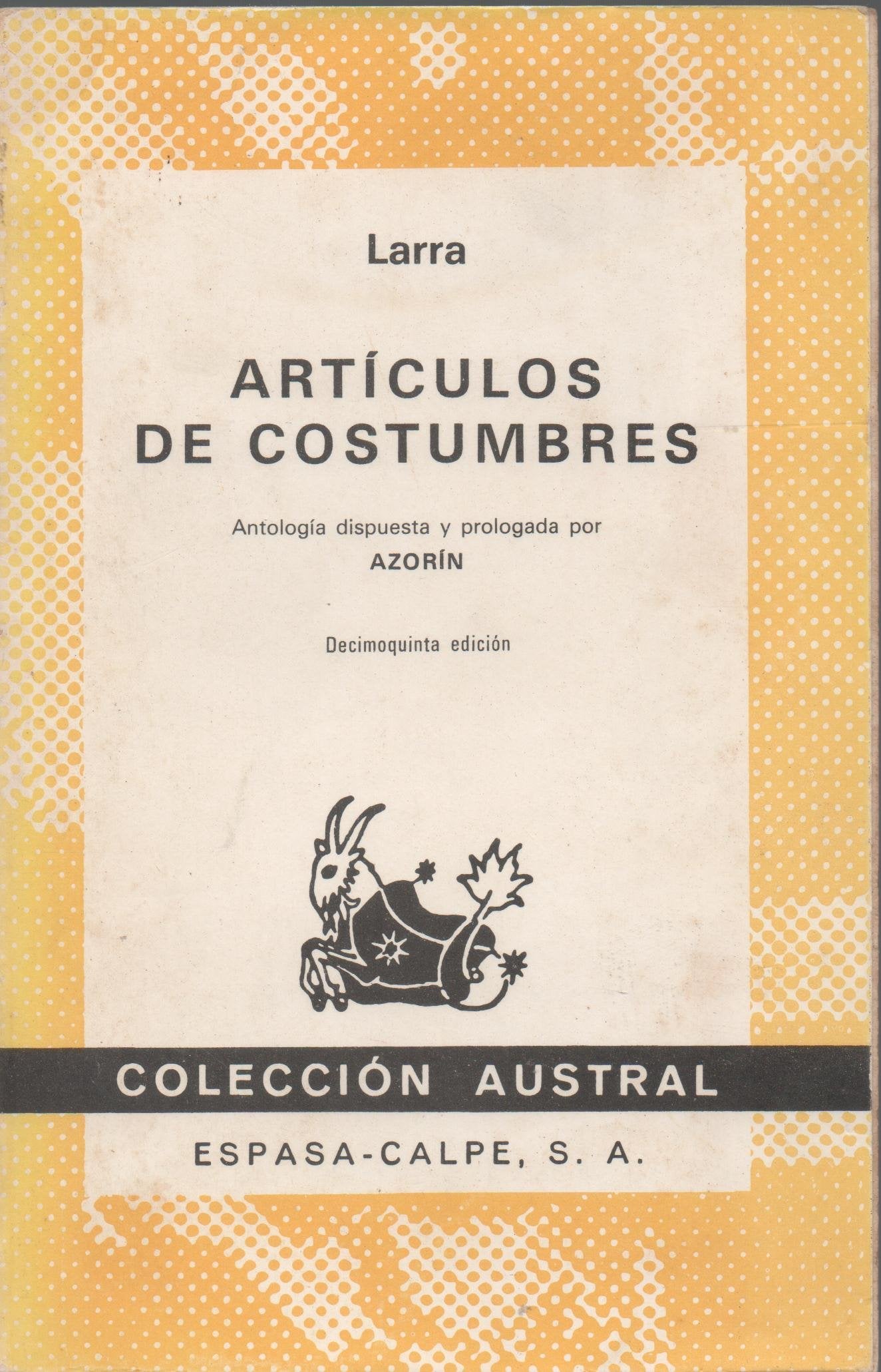 Articulos de costumbres book