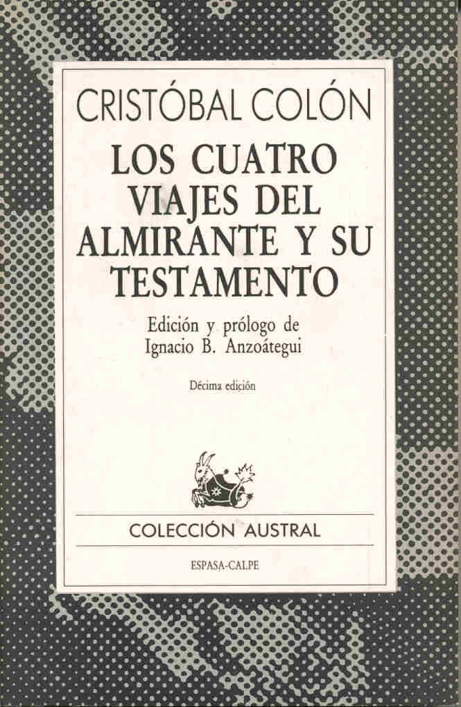 Cuatro viajes del almirante y su testamento, los book