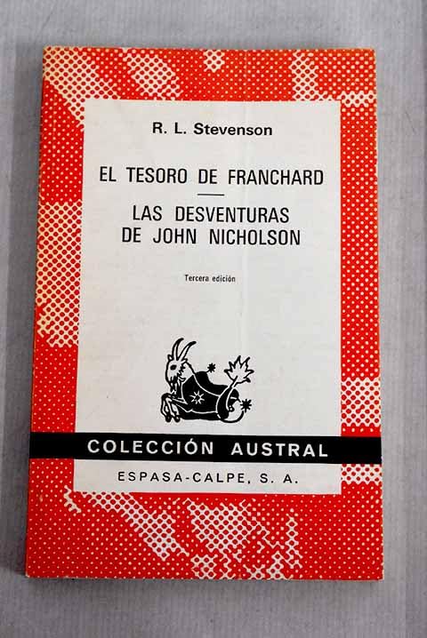 El tesoro de franchard. las desventuras de john nicholson Books