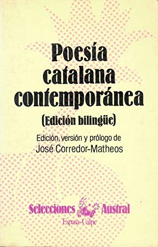 Poesia Catalana Contemporanea Catalan Books