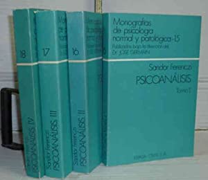 PSICOANÁLISIS. 4 TOMOS. MONOGRAFÍAS DE PSICOLOGÍA NORMAL Y PATOLÓGICA. book
