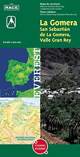 Mapa provincial de La Gomera. San Sebastián de La Gomera y Valle Gran Rey: Mapa de carreteras. Plano callejero. (Mapas provinciales / serie verde) Books
