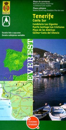 Mapa provincial de Tenerife costa sur: Mapa de carreteras. Plano callejero. (Mapas provinciales / serie verde) Books