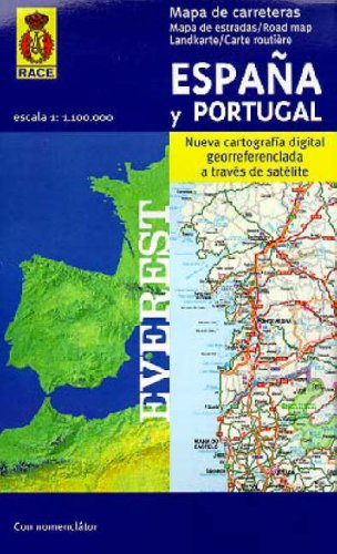 Mapa de carreteras de España y Portugal. 1:1.100.000: Nueva cartografía digital georreferenciada a través de satélite. (Mapas de carreteras) Leisure, Home & Garden