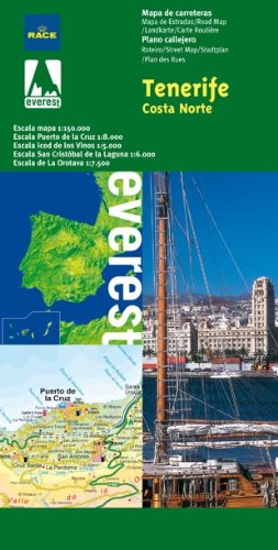 Mapa provincial de Tenerife costa norte: Mapa de carreteras. Plano callejero. (Mapas provinciales / serie verde) Maps & Plans