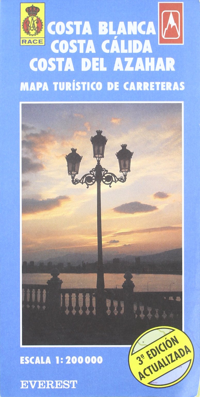 Mapa turístico de la Costa Blanca, Costa Cálida, Costa del Azahar: Mapa turístico de carreteras book