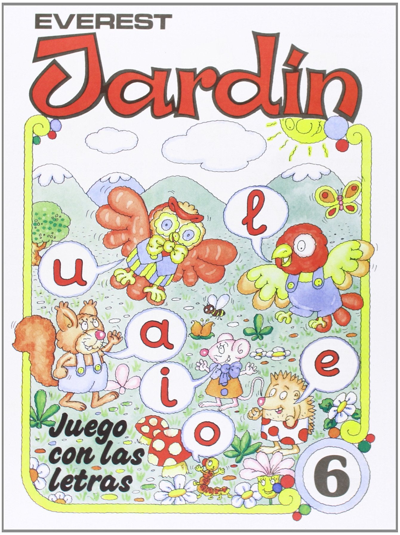 Jardín. Juego con las letras 6 book
