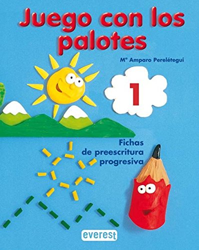 Juego con los palotes 1: Fichas de preescritura progresiva book