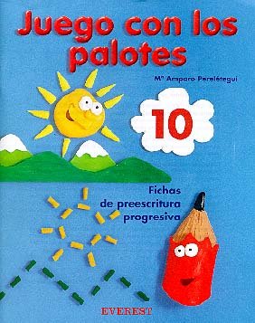 Juego con los palotes 10: Fichas de preescritura progresiva book