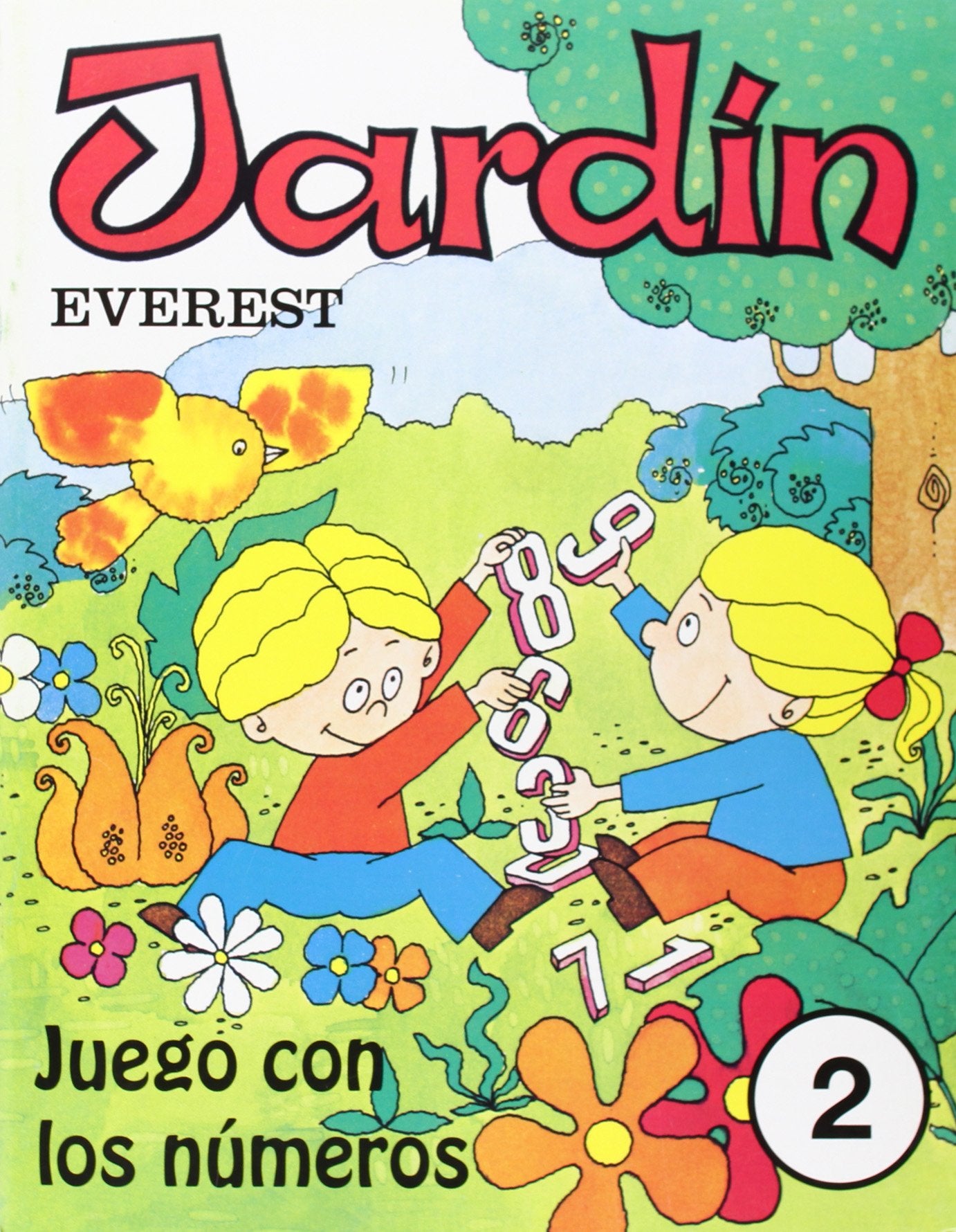 Jardín. Juego con los números 2 Books
