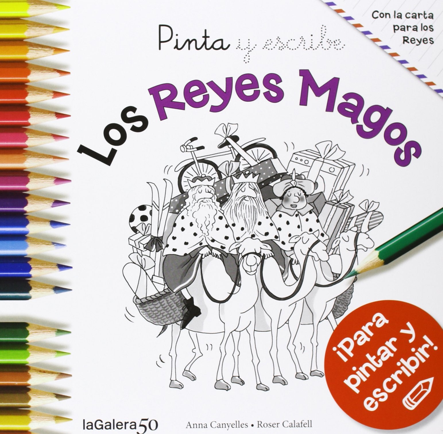 Pinta y escribe los Reyes Magos Children's books