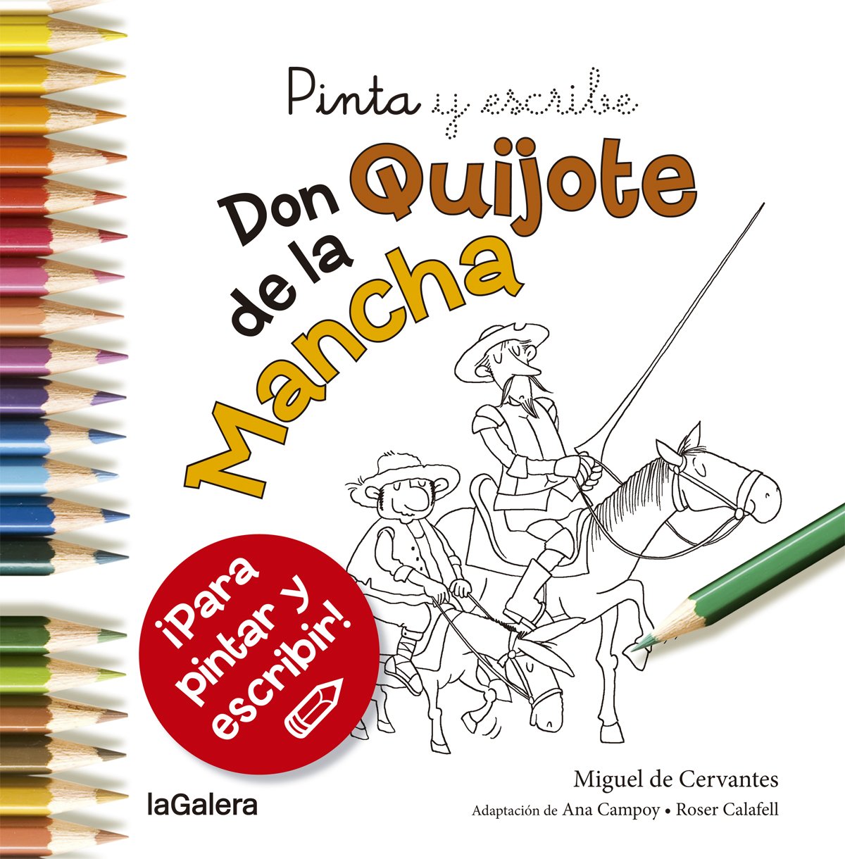 Pinta y escribe Don Quijote de la Mancha Children's books