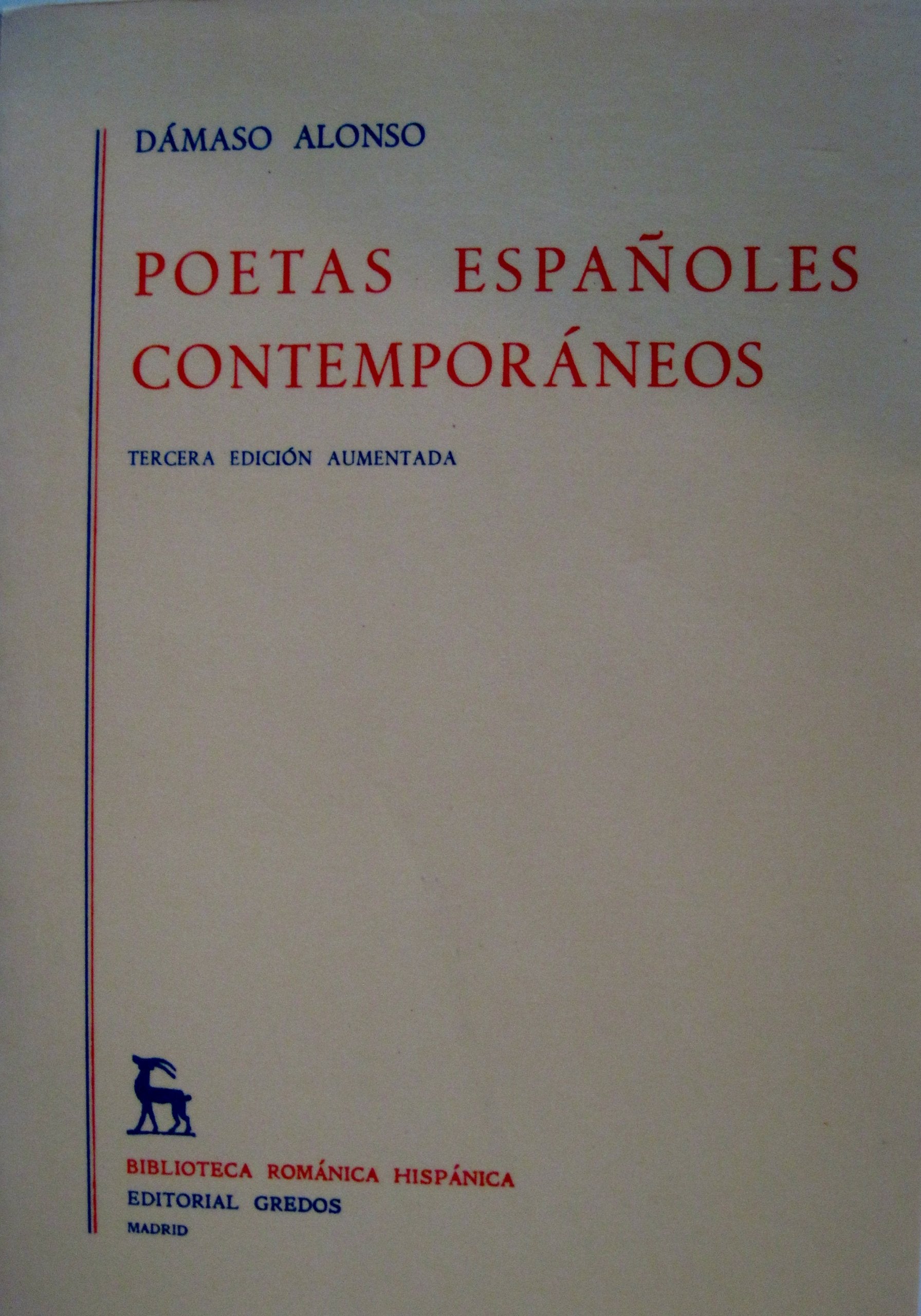 Poetas españoles contemporaneos (VARIOS GREDOS, Band 6) Social Sciences