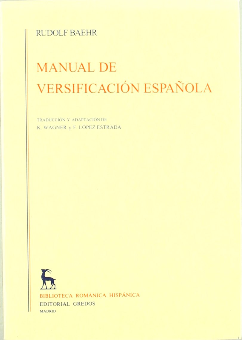 Manual de versificacion espanola / Spanish Versification Manual Fiction