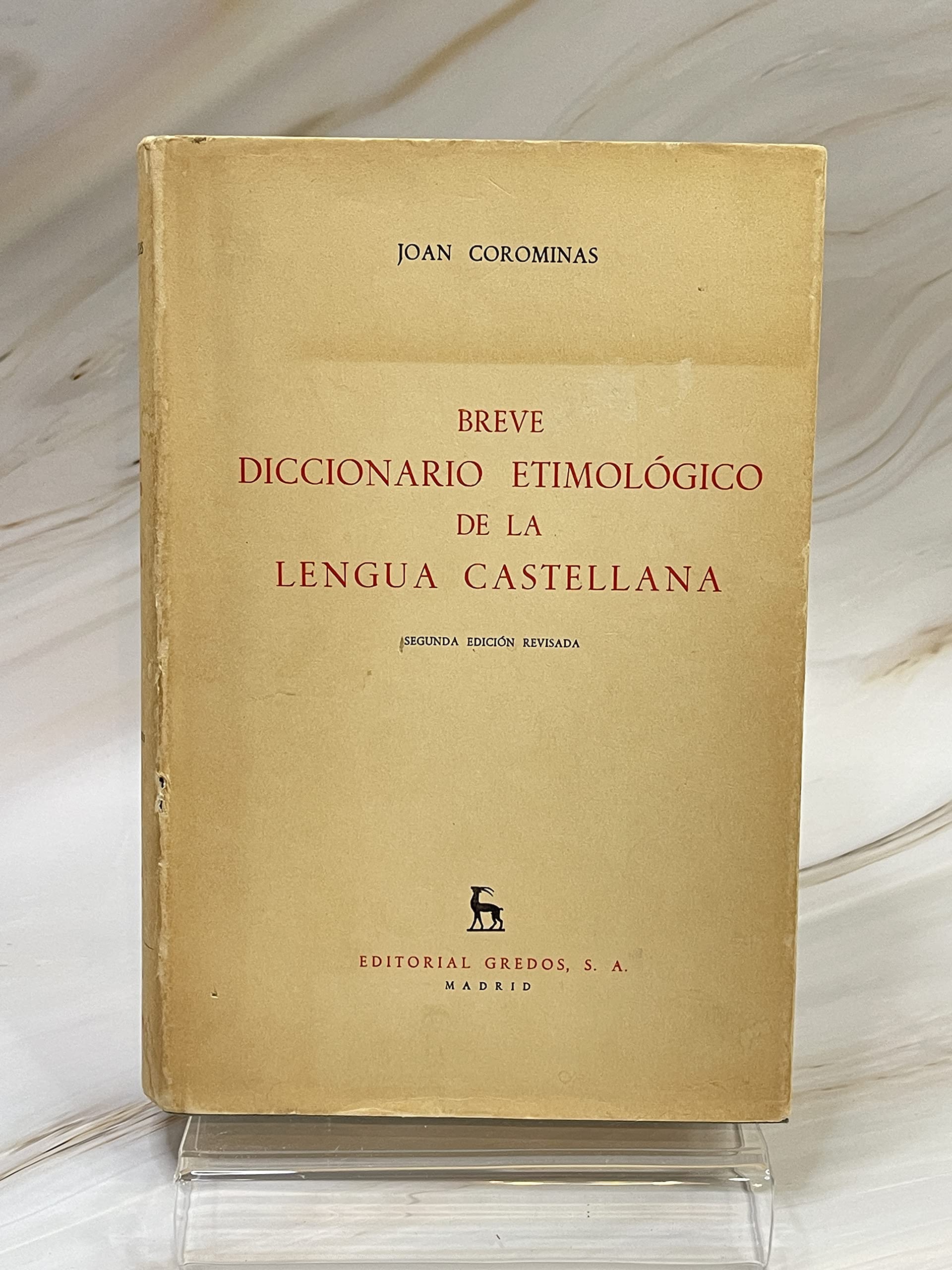 Breve Diccionario Etimologico De La Lengua Castellana by Joan Corominas (1973, Book, Revised) Books