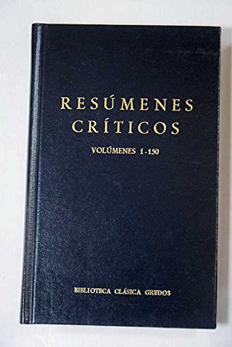 Resúmenes críticos, volúmenes 1-150 Books