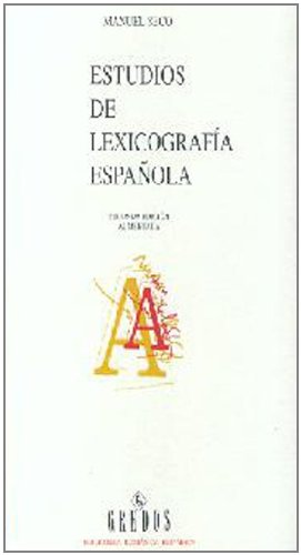 Estudios de lexicografía española (VARIOS GREDOS, Band 431) Social Sciences